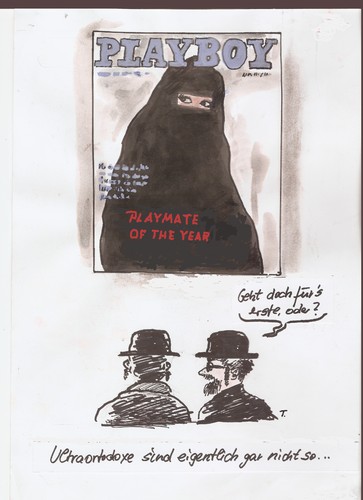 Cartoon: Playboy (medium) by Skowronek tagged islam,ortodoxe