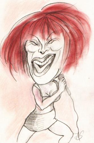 Cartoon: Tina Turner (medium) by Skowronek tagged portaitkarikatur