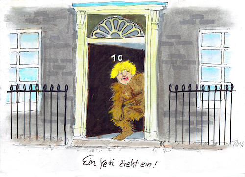 Cartoon: Yeti (medium) by Skowronek tagged boris,johnson,großbritanien,downing,street,10,eu,premierminister,brexit,referendum