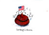 Cartoon: Amerika (small) by Skowronek tagged donald,trump,hillery,clinton,wahlkampf,demokraten,republikaner