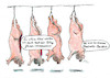 Cartoon: Billigfleisch (small) by Skowronek tagged fleischindusrie,schweine,schlachtung,werksverträge,billigfleisch,rinder,hühner,aldi,landwirtschft,bauern,bordell,prostitution,geld,kapitalismus,gehälter