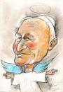 Cartoon: Papa (small) by Skowronek tagged portaitkarikatur,kirche,religion