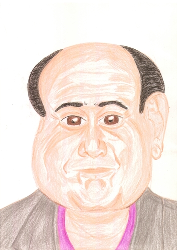 Cartoon: Danny DeVito (medium) by paintcolor tagged hollywood,famous,actor,caricature,devito,danny