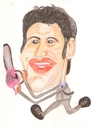Cartoon: Quentin Tarantino (small) by paintcolor tagged caricature,man,chainsaw
