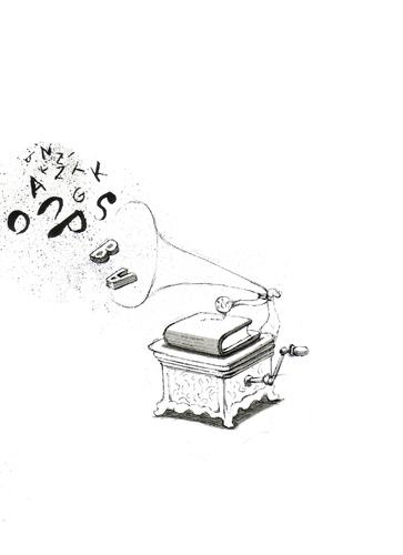 Cartoon: Grammophon (medium) by Mehmet Karaman tagged grammophon