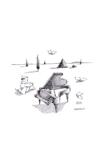 Cartoon: Klavier (medium) by Mehmet Karaman tagged klavier,musik