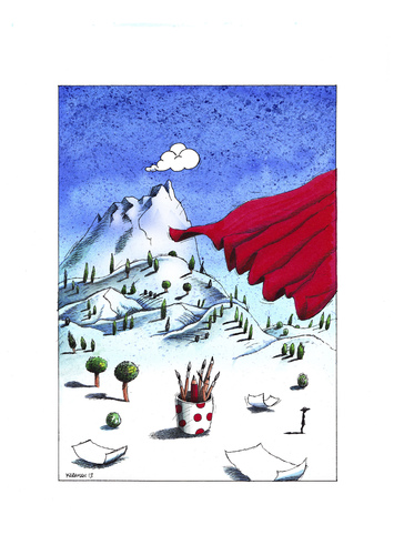 Cartoon: Landschaft5 (medium) by Mehmet Karaman tagged landschaft5