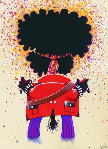 Cartoon: Jimi Hendrix (medium) by Jesse Ribeiro tagged music,caricature,man,illustration,portrait,hendrix,guitar