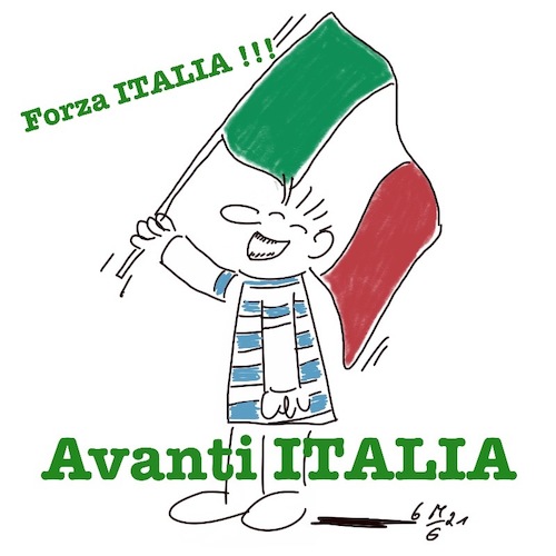 Cartoon: Avanti Italia (medium) by legriffeur tagged italien,fussball,fussballem,emfussball,italia,forzaitalia,calcio,calciointernationale