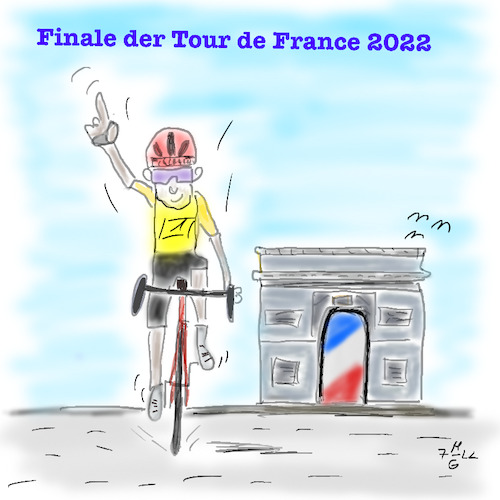 Cartoon: Finale der Tour de France (medium) by legriffeur tagged sport,legriffeur61,cartoon,cartoons,radsport,radfahren,gesundheit