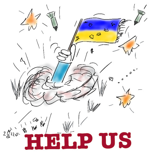 Cartoon: Help us! (medium) by legriffeur tagged legriffeur61,nato,europa,russland,ukraine,ukrainekonflikt,ukrainekrise,putin,deutschland,aussenpolitik,militär,bündnisse