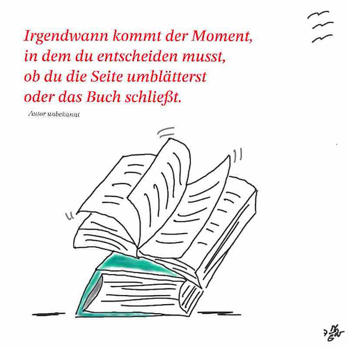 Cartoon: Irgendwann (medium) by legriffeur tagged buch,lesen,entscheidung,entscheidungen