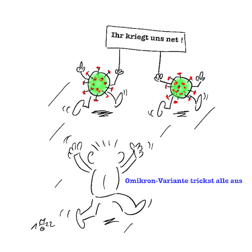 Cartoon: Omnikron Variante (medium) by legriffeur tagged corona,coronavirus,omnikron,epedemie,legriffeur61,deutschland,virus,impfen