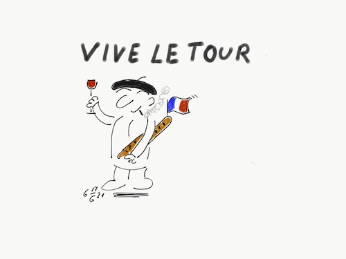 Cartoon: Vive le Tour de France (medium) by legriffeur tagged sport,radsport,tour,tourdefrance,de,france,frankreich,lafrance,vivelafrance,schönesfrankreich,schönes,urlaub,tourismus