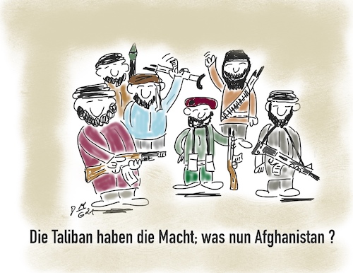 Cartoon: Was nun Afghanistan ? (medium) by legriffeur tagged afghanistan,taliban,abzugausafghanistan
