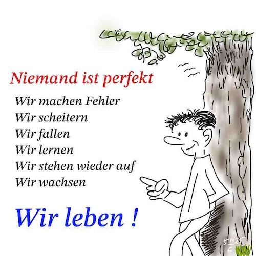 Cartoon: Wir leben (medium) by legriffeur tagged leben,perfekt,pefektionismus