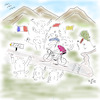 Cartoon: Allez  Allez (small) by legriffeur tagged tour,tourdefrance,rad,radsport,radfahren,tourdefrance2023,bergetappe,bergetappen