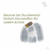 Cartoon: Atomwaffen (small) by legriffeur tagged deutschland,bundeswehr,general,verteidigung,atomraketen,atom