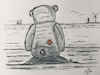 Cartoon: Teddy und das Meer (small) by legriffeur tagged teddy,nordsee,urlaub,strand,meer