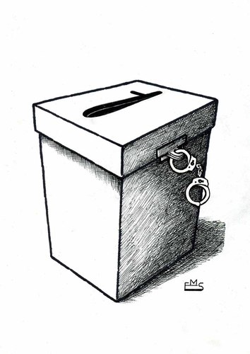 Cartoon: Ballot Box (medium) by Makhmud Eshonkulov tagged elections,box,ballot