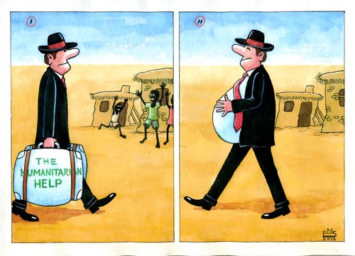 Cartoon: Humanitarian Help (medium) by Makhmud Eshonkulov tagged humanitarian,help