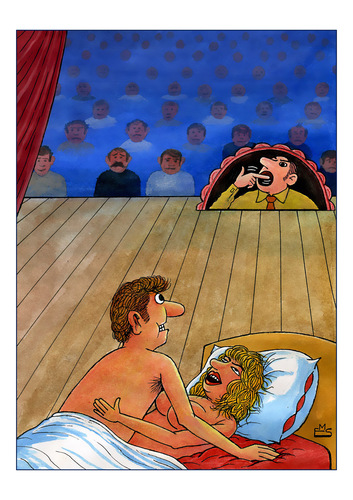Cartoon: Love On Stage (medium) by Makhmud Eshonkulov tagged love