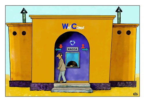 Cartoon: WC (medium) by Makhmud Eshonkulov tagged wc