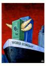 Cartoon: World Economy (small) by Makhmud Eshonkulov tagged world economy banks crisis recession titanic crash