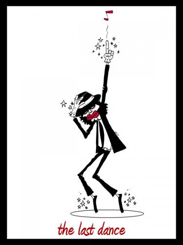 Cartoon: death of michael (medium) by Christoon tagged michael,jackson,king,of,pop