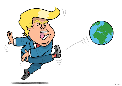 Cartoon: Trump WM (medium) by Christoon tagged wm,trump,fußball