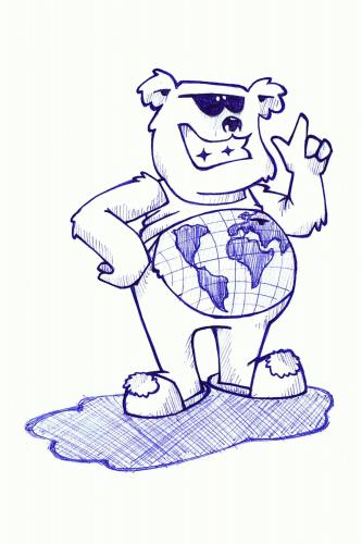 Cartoon: erdbär (medium) by hurd one tagged globale,erwärmung