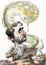 Cartoon: Ahmadinejad_Stuxnet (small) by Bob Row tagged ahmadinejad iran computers israel