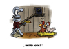 Cartoon: Hopp Hopp (small) by subbird tagged ostern,osterhase,osterei,eierklau,ei,hühner,huhn