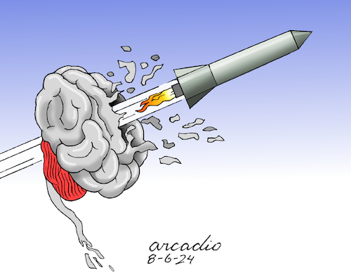 Cartoon: Destructive wars. (medium) by Cartoonarcadio tagged wars,peace,ukraine,middle,east