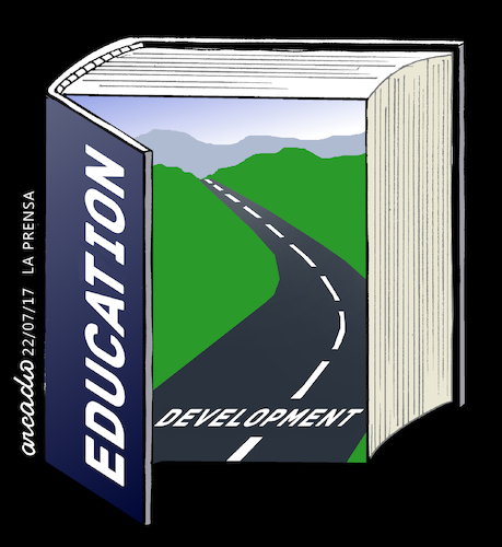 Cartoon: Education and Development (medium) by Cartoonarcadio tagged education,apprenticeship,school,university