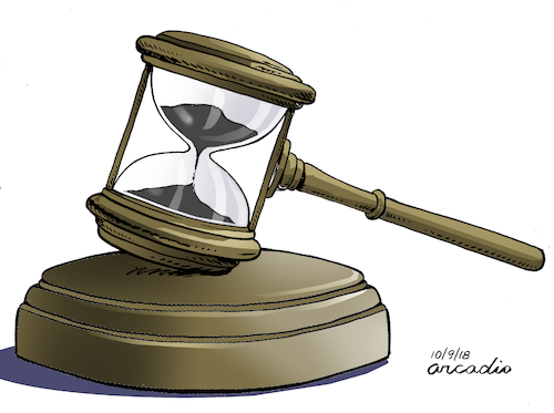Cartoon: Justice and time. (medium) by Cartoonarcadio tagged justice,crime,courts,people