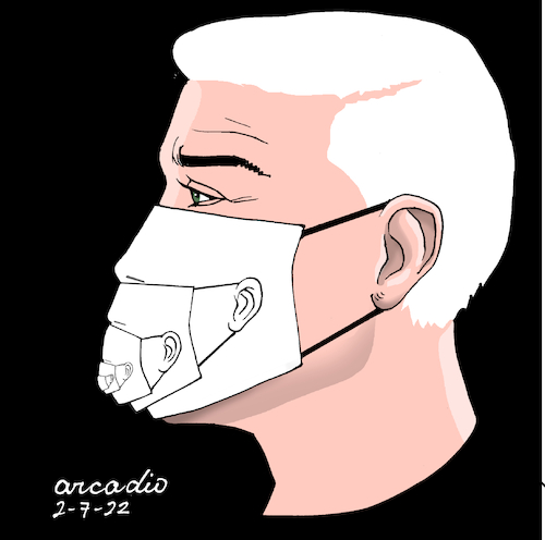 Cartoon: Masks forever. (medium) by Cartoonarcadio tagged pandemic,masks,covid,19,vaccines