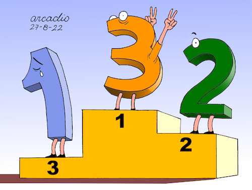 Cartoon: One in third. (medium) by Cartoonarcadio tagged math2022