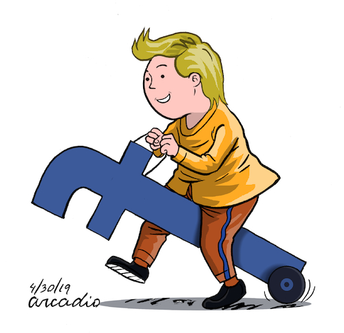 Cartoon: One use for the F of Facebook. (medium) by Cartoonarcadio tagged social,nets,internet,facebook