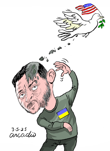 Cartoon: Peace with concessions for Ukrai (medium) by Cartoonarcadio tagged peace,ukraine,russia,trump