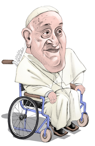 Cartoon: Pope Francis-The Vatican (medium) by Cartoonarcadio tagged pope,francis,the,vatican,religion