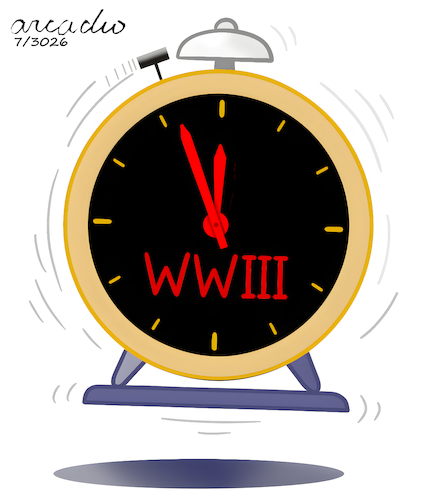 Cartoon: SOMEBODY STOP THIS CLOCK! (medium) by Cartoonarcadio tagged war,conflicts,middle,east,ukraine