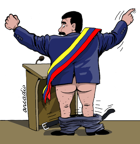 Cartoon: The power of Maduro (medium) by Cartoonarcadio tagged maduro,latin,america,communism,venezuela