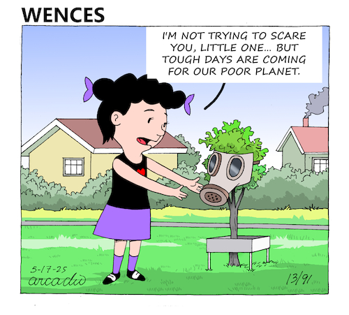 Cartoon: Wences and his Friends (medium) by Cartoonarcadio tagged humor,wences,comic