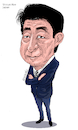 Cartoon: Chinzo Abe-Japan (small) by Cartoonarcadio tagged chinzo,abe,japan,violence,politicians