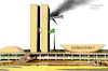 Cartoon: Democracy in Brazil was hit. (small) by Cartoonarcadio tagged brazil,latin,america,democracy