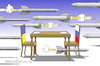 Cartoon: Dialogue table. (small) by Cartoonarcadio tagged peace dialogue negotiations