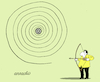 Cartoon: Direct shot to the target. (small) by Cartoonarcadio tagged target arrow entertainment