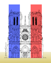 Cartoon: Duel in Paris. (small) by Cartoonarcadio tagged europe,france,paris,catholicism,pope,vatican