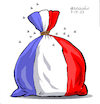 Cartoon: France immersed in garbage. (small) by Cartoonarcadio tagged france,garbage,europe,social,issues